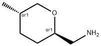 REL-((2R,5S)-5-甲基四氢2H-吡喃-2-基)甲胺 结构式