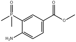 4-氨基-3-(二甲基磷酰基)苯甲酸甲酯 结构式