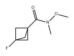 3-Fluoro-bicyclo[1.1.1]pentane-1-carboxylic acid methoxy-methyl-amide 结构式