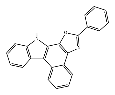 12H-Benz[c]oxazolo[5,4-a]carbazole, 2-phenyl- 结构式