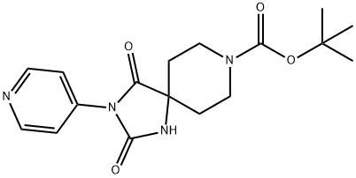 8-BOC-3-(4-吡啶基)-1,3,8-三氮杂螺[4.5]癸烷-2,4-二酮 结构式