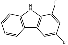3-溴-1-氟-9H-咔唑 结构式