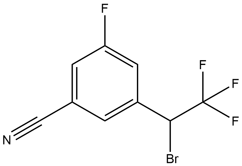 3-(1-Bromo-2,2,2-trifluoroethyl)-5-fluorobenzonitrile 结构式