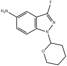 3-氟-1-(四氢2H-吡喃-2-基)-1H-吲唑-5-胺 结构式