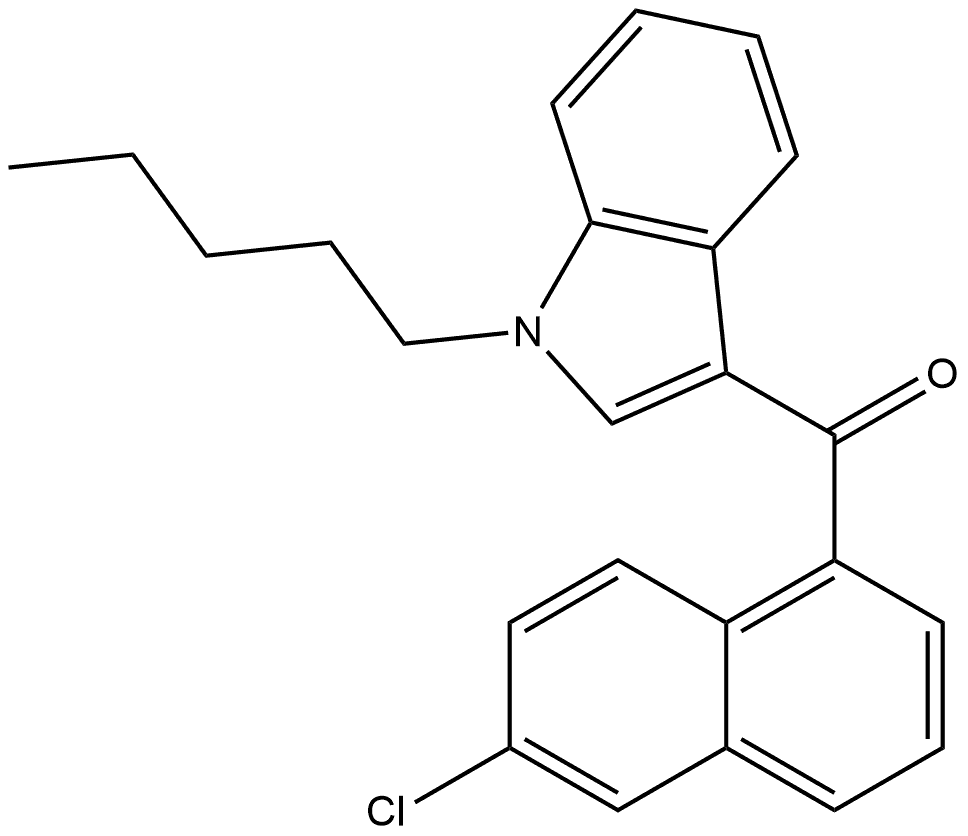 (6-chloronaphthalen-1-yl)(1-pentyl-1H-indol-3-yl)methanone 结构式