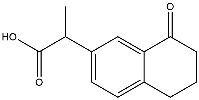 2-(8-oxo-5,6,7,8-tetrahydronaphthalen-2-yl)propanoic acid 结构式