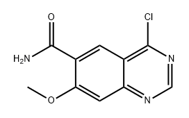 4-氯-7-甲氧基喹唑啉-6-甲酰胺 结构式