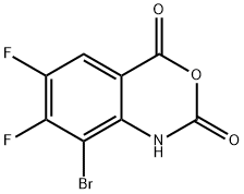 8-Bromo-6,7-difluoro-1H-3,1-benzoxazine-2,4-dione 结构式