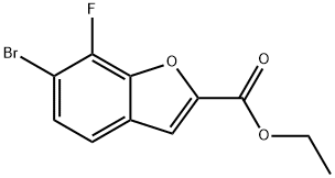 Ethyl 6-bromo-7-fluorobenzo[b]furan-2-carboxylate 结构式