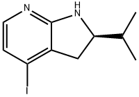 (2R)-4-Iodo-2-isopropyl-2,3-dihydro-1H-pyrrolo[2,3-b]pyridine 结构式