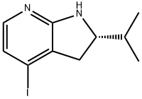 (2S)-4-Iodo-2-isopropyl-2,3-dihydro-1H-pyrrolo[2,3-b]pyridine 结构式