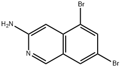 5,7-二溴异喹啉-3-胺 结构式