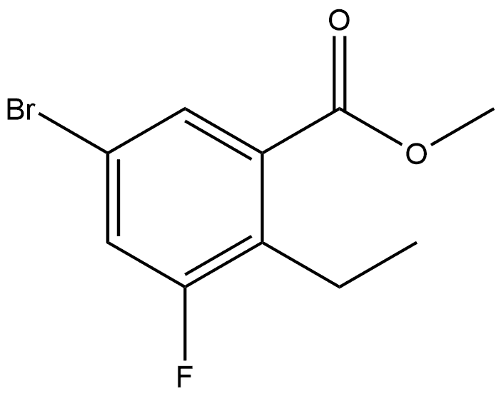 5-溴-2-乙基-3-氟苯甲酸甲酯 结构式