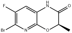 (R)-6-溴-7-氟-3-甲基-1H-吡啶并[2,3-B][1,4]噁嗪-2(3H)-酮 结构式