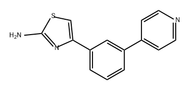 4-(3-(吡啶-4-基)苯基)噻唑-2-胺 结构式