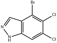 4-溴-5,6-二氯-1H-吲唑 结构式