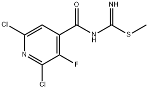 methyl (2,6-dichloro-3-fluoroisonicotinoyl)carbamimidothioate 结构式