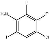 4-氯-2,3-二氟-6-碘苯胺 结构式