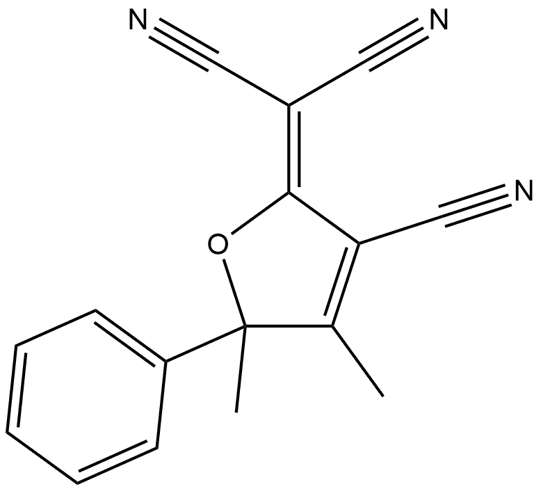 2-[3-氰基-4,5-二甲基-5-苯基呋喃-2(5H)-亚基]丙二腈 结构式