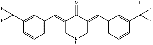 3,5-双((E)-3-(三氟甲基)亚苄基)哌啶-4-酮 结构式