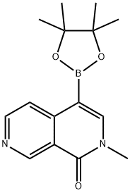 2,7-Naphthyridin-1(2H)-one, 2-methyl-4-(4,4,5,5-tetramethyl-1,3,2-dioxaborolan-2-yl)- 结构式