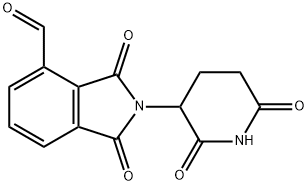 2-(2,6-二氧哌啶-3-基)-1,3-二氧异吲哚啉-4-甲醛 结构式