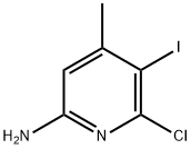 6-氯-5-碘-4-甲基吡啶-2-胺 结构式