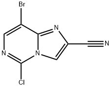 8-溴-5-氯咪唑并[1,2-C]嘧啶-2-碳腈 结构式