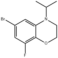 6-溴-8-氟-4-异丙基-3,4-二氢-2H-苯并[B][1,4]噁嗪 结构式