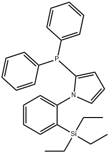 2-(diphenylphosphanyl)-1-(2-(triethylsilyl)phenyl)-1H-pyrrole 结构式