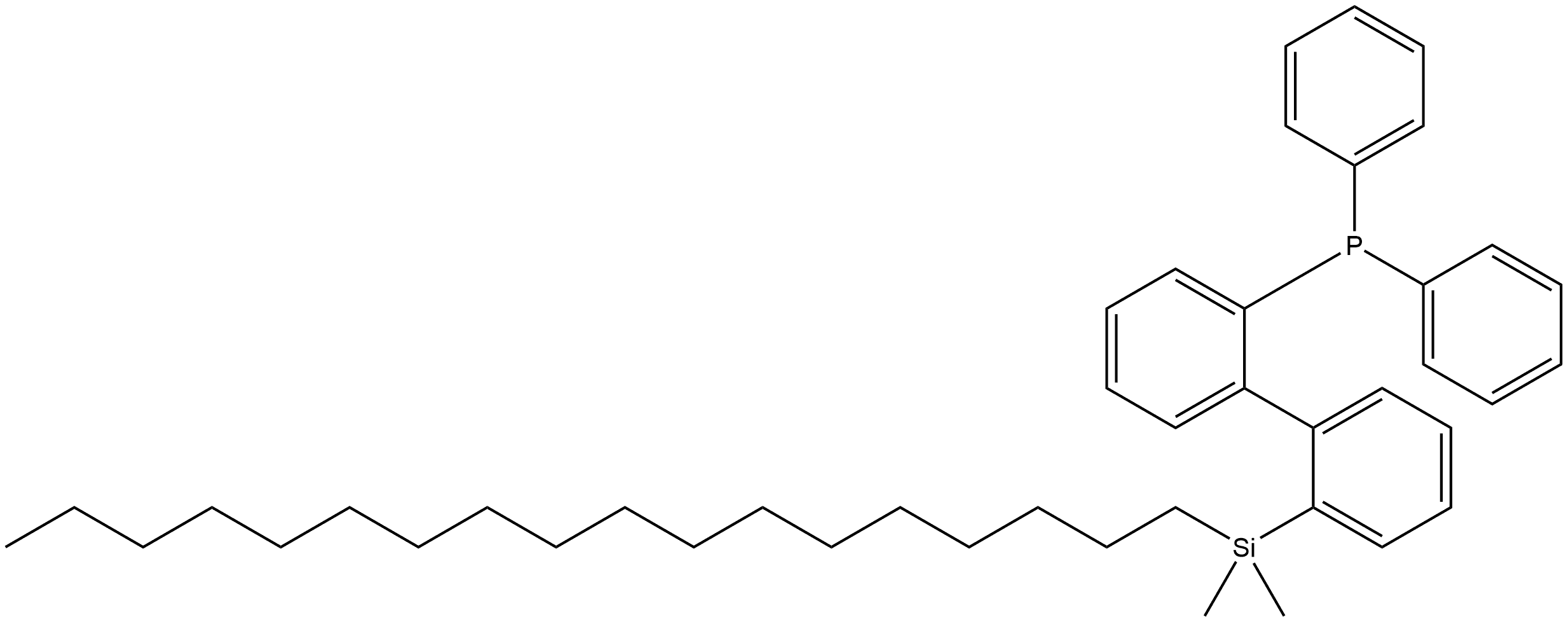Phosphine, [2'-(dimethyloctadecylsilyl)[1,1'-biphenyl]-2-yl]diphenyl- 结构式