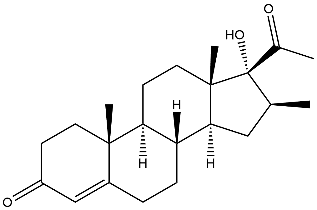 17-HYDROXY-16Β-METHYLPROGESTERONE 结构式