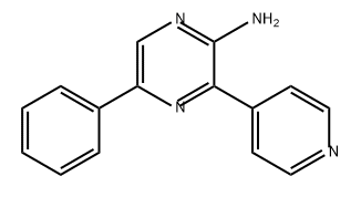 5-苯基-3-(吡啶-4-基)吡嗪-2-胺 结构式