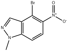 4-溴-1-甲基-5-硝基1H-吲唑 结构式