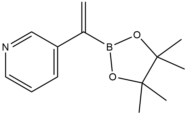 3-(1-(4,4,5,5-四甲基-1,3,2-二氧杂硼烷-2-基)乙烯基)吡啶 结构式