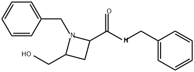 2-Azetidinecarboxamide, 4-(hydroxymethyl)-N,1-bis(phenylmethyl)- 结构式