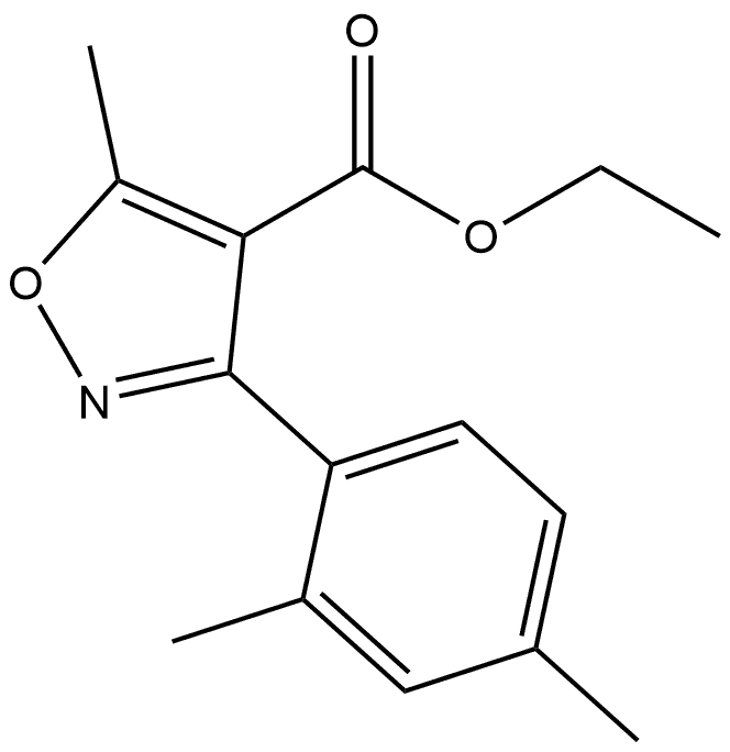 3-(2,4-二甲基苯基)-5-甲基异噁唑-4-甲酸乙酯 结构式
