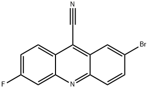 2-Bromo-6-fluoroacridine-9-carbonitrile 结构式