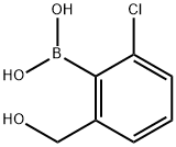 (2-氯-6-(羟甲基)苯基)硼酸 结构式