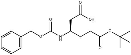 CBZ-D-Β-高谷氨酸-6-叔丁酯 结构式