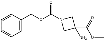 1-CBZ-3-氨基氮杂环丁烷-3-甲酸甲酯 结构式