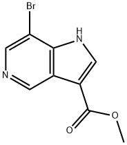 7-溴-1H-吡咯并[3,2-C]吡啶-3-羧酸甲酯 结构式