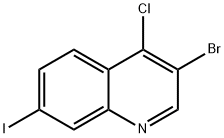 Quinoline, 3-bromo-4-chloro-7-iodo- 结构式