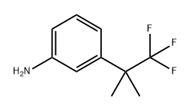 3-(1,1,1-三氟-2-甲基丙-2-基)苯胺 结构式