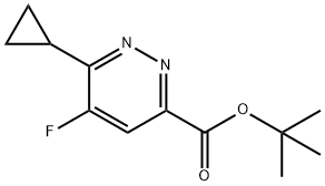 6-环丙基-5-氟哒嗪-3-羧酸叔丁酯 结构式