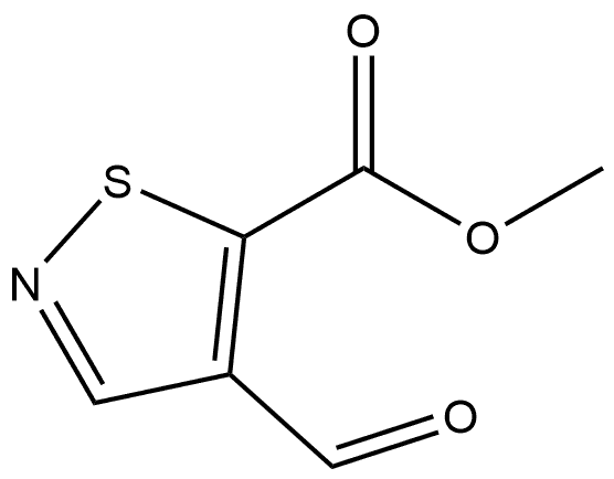 4-甲酰基-5-异噻唑甲酸甲酯 结构式