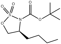 (S)-4-丁基-1,2,3-氧杂噻唑烷-3-羧酸2,2-二氧化物叔丁酯 结构式