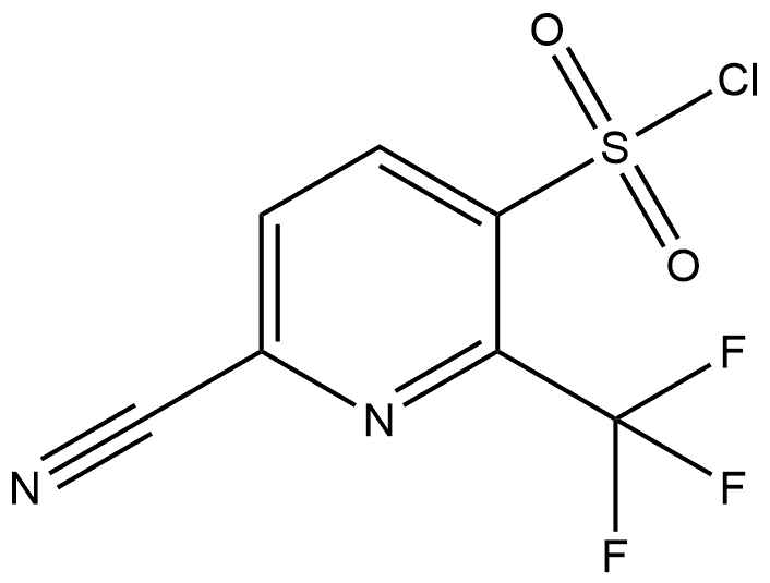 6-cyano-2-(trifluoromethyl)pyridine-3-sulfonyl chloride 结构式