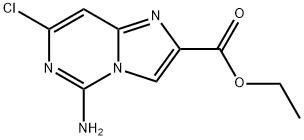 IMIDAZO[1,2-C]PYRIMIDINE-2-CARBOXYLIC ACID, 5-AMINO-7-CHLORO-, ETHYL ESTER 结构式