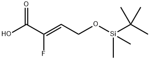 (Z)-4-((叔丁基二甲基甲硅烷基)氧基)-2-氟丁-2-烯酸 结构式